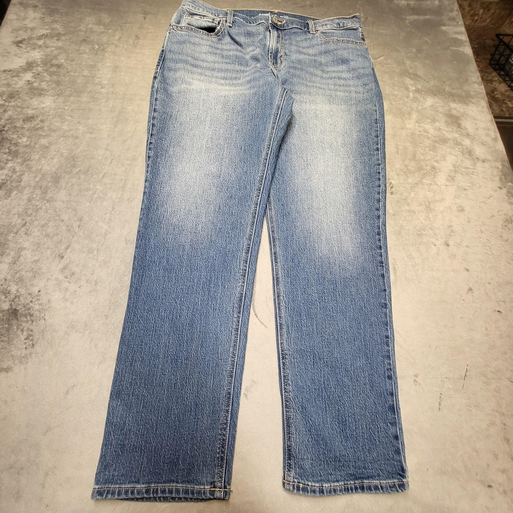Old Navy Jeans Womens 14 Blue WOW Boyfriend Mid Rise Relaxed Stretch Denim